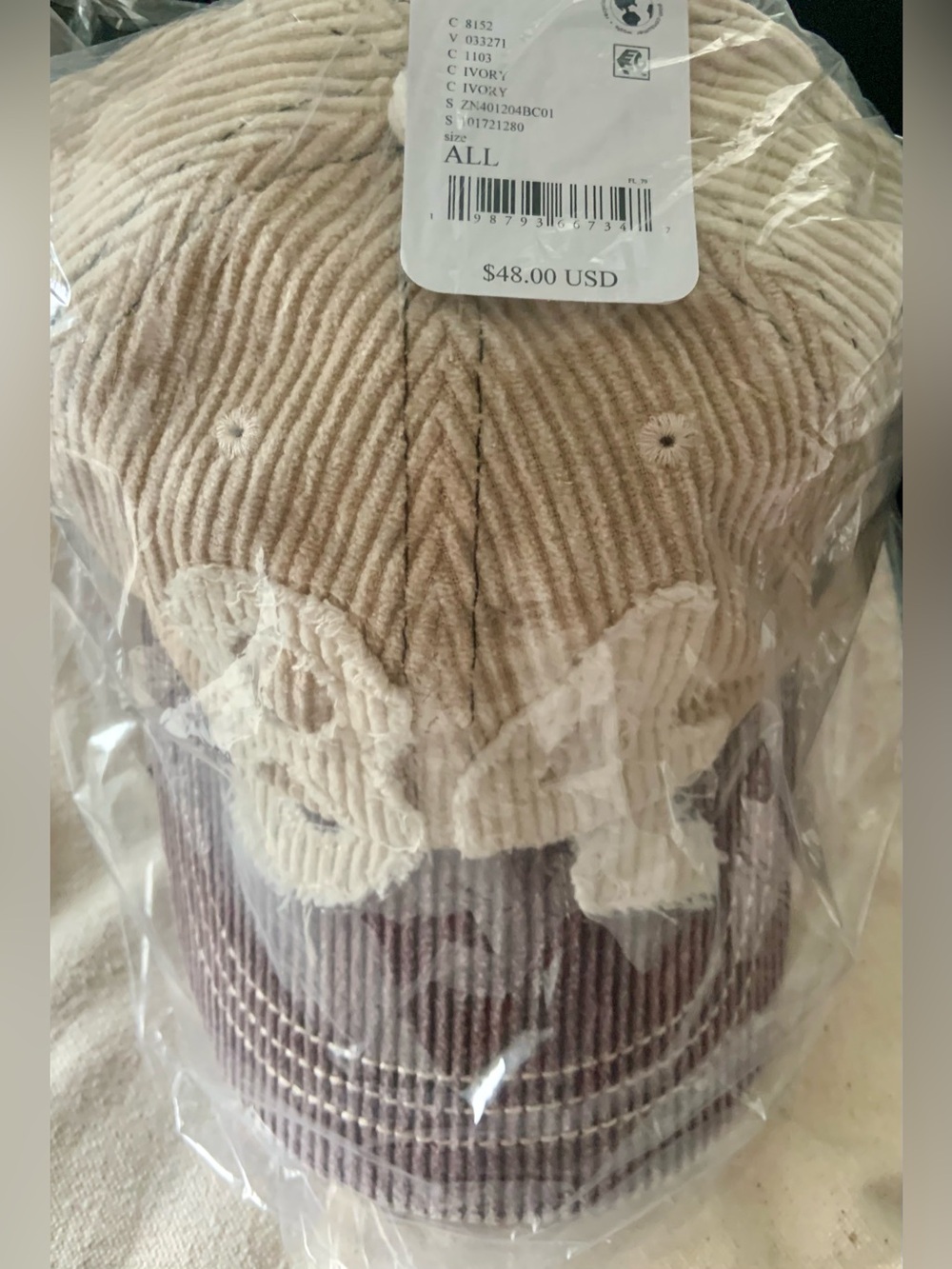 FP Movement by Free People ~ Hollie Varsity Baseball Hat ~ Ivory ~ NWT ** - Picture 4 of 13